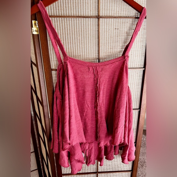 Free People We the Free Dream Weaver button front oversize  Trapeze Tank Top - Picture 6 of 8